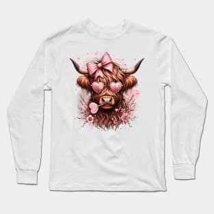 Cow Valentine T Shirt Valentine T shirt For Women Long Sleeve T-Shirt